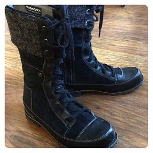 The North Face Black and Gray Combat Boots